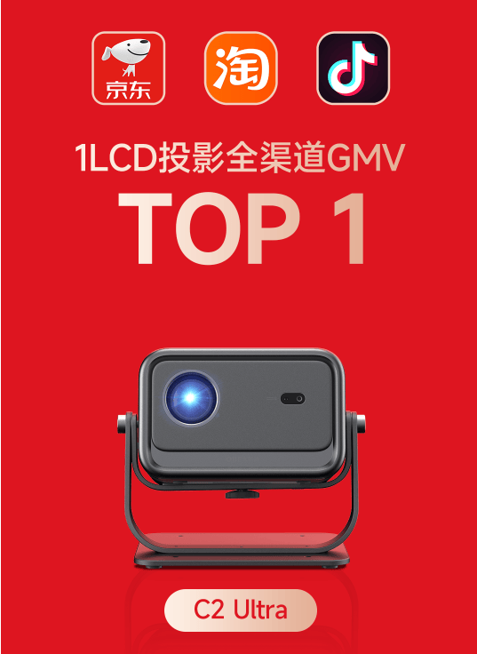 领先1LCD投影行业品牌销售额第一尊龙凯时网站大眼橙投影618全面(图3)